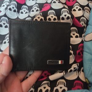Tommy Hilfiger Black Leather Card Holder